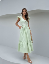 Vestido Bordado Lívia Verde